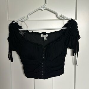 Off-the-shoulder corset top